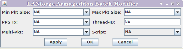 LANforge-GUI Armageddon Batch Modifier