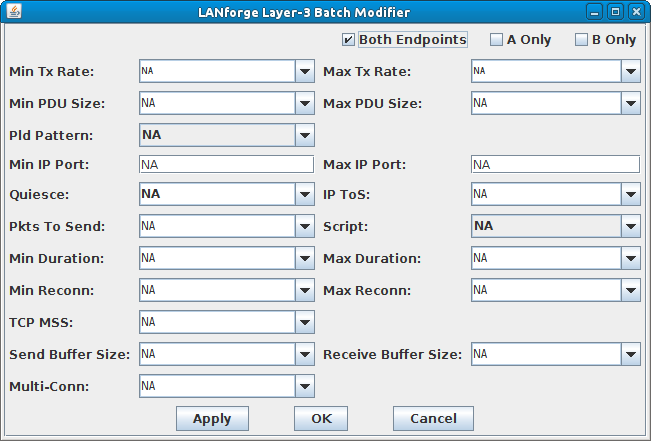 LANforge-GUI Layer-3 Batch Modifier