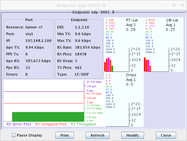 LANforge-GUI Endpoint:  Display