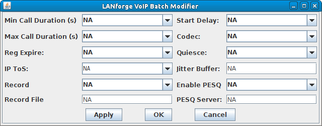 LANforge-GUI VoIP Batch Modifier