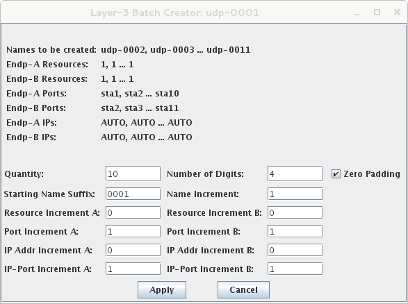 LANforge-GUI Layer-3 Batch Creator